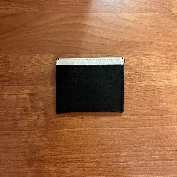 Kate Spade Minnie Mouse Black and White Card Holder with Red Bow - Picture 3 of 4